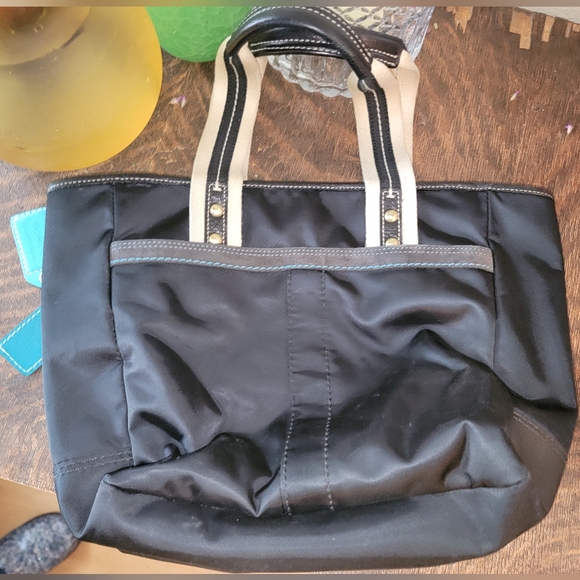 COACH Hampton Black Satin Mini Tote (No. AG5M-126) - Picture 6 of 7